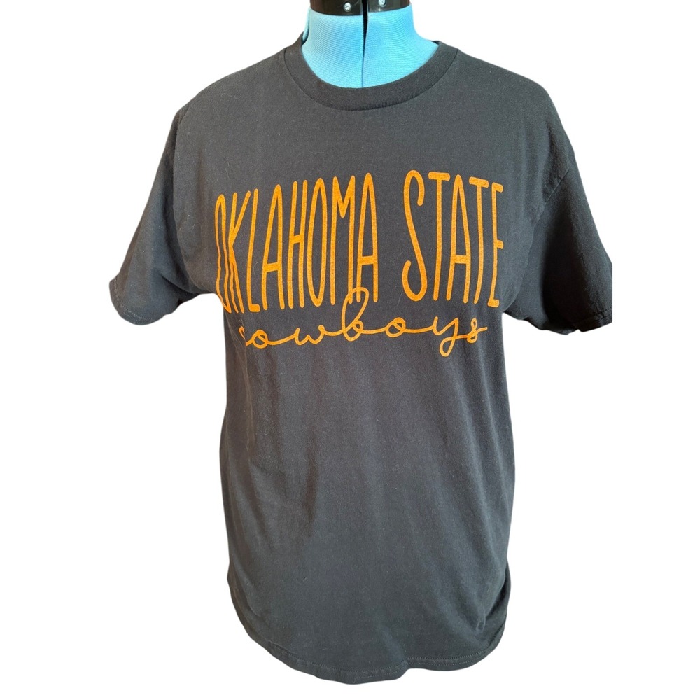 Gildan Oklahoma State Cowboys T Shirt Mens Large Black Orange Graphic Tee OSU